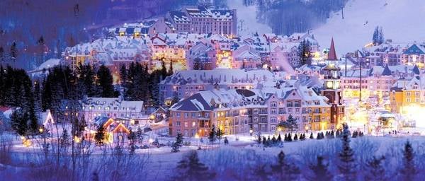 Khung cảnh thần tiên ở một thành phố thuộc tỉnh Quebec vào mùa đông. 