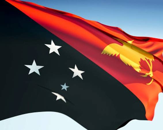 Quốc kỳ Papua New Guinea có một đường chéo ở giữa chia làm hai phần với hai mảng màu đối lập. Quốc kỳ Papua New Guinea có một đường chéo ở giữa chia làm hai phần với hai mảng màu đối lập.