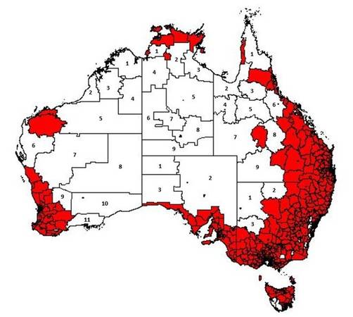 <strong>4. Đất rộng người thưa: </strong>Australia là quốc gia có diện tích lớn thứ 6 trên thế giới, sau Nga, Canada, Trung Quốc, Mỹ và Brazil. Với diện tích khổng lồ lên tới khoảng 7,7 triệu km<sup>2</sup>, Australia có dân số tương đối ít. 90% người Australia sống trên 10% diện tích quốc gia, chủ yếu ở phía Đông.