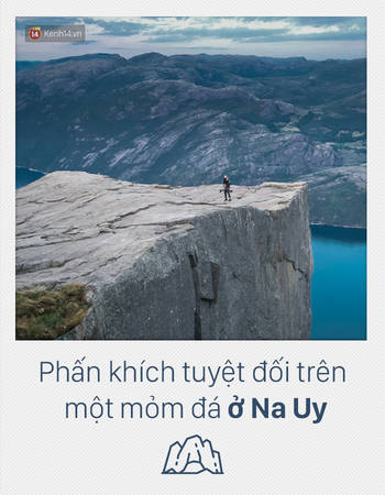  Trong hình là 1 cặp đôi nào đó cũng đã gác lại tất cả phía sau và đi vòng quanh thế giới. Rồi họ dành rất nhiều khoảng thời gian tĩnh lặng để nín thở trước cảnh đẹp ở Na Uy, và tất nhiên, khung cảnh kỳ vĩ này dường như càng khiến họ thêm yêu nhau hơn. Vì còn điều gì tuyệt vời hơn là chia sẻ những cảm xúc phấn khích nhất trong đời bên cạnh người bạn yêu thương nhất?