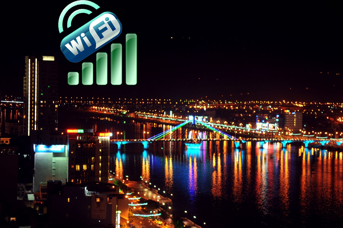 Từ ngày 10/7/2014, thành phố Đà Nẵng đã chính thức cho phủ sóng wifi miễn phí. (Ảnh: Internet)