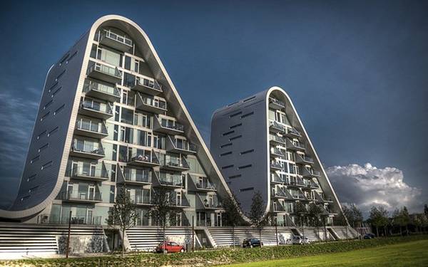 Tòa nhà chung cư Wave (Làn sóng) có thiết kế đặc biệt, bao gồm tổng cộng 115 căn hộ.