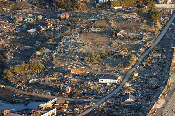 Hình ảnh vùng đất Tohoku đổ nát sau trận động đất cách đây 5 năm ở Nhật Bản.