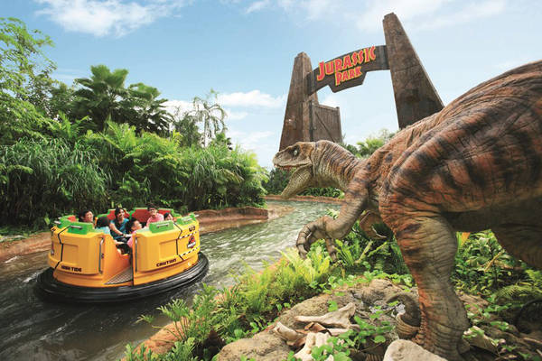 Trò chơi Jurassic Park Rapids Adventure. Ảnh: iVIVU.com
