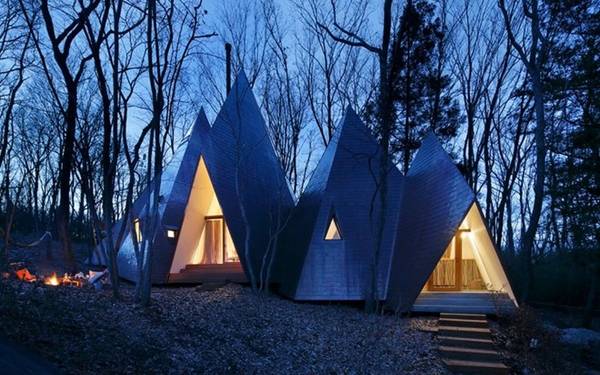 Ngôi nhà Nasu Teepee ở Nasu có thiết kế như những căn lều.