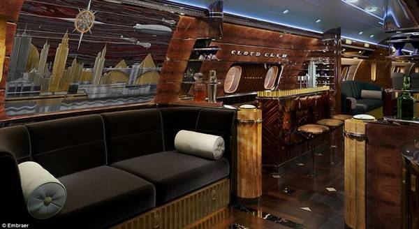 Chiếc Manhattan sử dụng nội thất bằng gỗ tối màu và vật dụng làm bằng da - Ảnh: Embraer