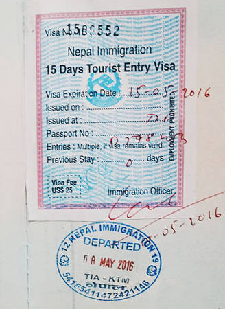 Visa du lịch Nepal.