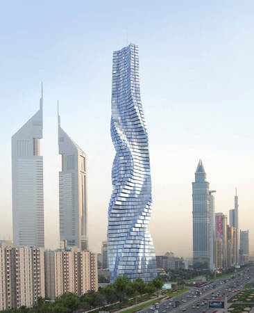 Những công trình không được xây dựng: Dubai nổi tiếng với nhiều công trình vượt quá sức tưởng tượng của con người, như quần đảo nhân tạo hay tòa tháp cao kỷ lục. Ngoài ra, thành phố này còn nhiều thiết kế khác thường không được xây dựng. Trong đó, thành phố Cờ vua Quốc tế (gồm 32 cao ốc đen trắng xen kẽ như bàn cờ), tháp Steven Gerrard hay tháp Dynamic (các tầng có thể xoay chuyển) đều là các dự án chỉ nằm trên giấy. Ảnh: SkyscraperCity. Những công trình không được xây dựng: Dubai nổi tiếng với nhiều công trình vượt quá sức tưởng tượng của con người, như quần đảo nhân tạo hay tòa tháp cao kỷ lục. Ngoài ra, thành phố này còn nhiều thiết kế khác thường không được xây dựng. Trong đó, thành phố Cờ vua Quốc tế (gồm 32 cao ốc đen trắng xen kẽ như bàn cờ), tháp Steven Gerrard hay tháp Dynamic (các tầng có thể xoay chuyển) đều là các dự án chỉ nằm trên giấy. Ảnh: SkyscraperCity.