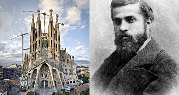 Sagrada Familia là nhà thờ công giáo lớn ở vùng Catalan, là biểu tượng nổi tiếng của Tây Ban Nha với lối kiến trúc kết hợp giữa Gothic truyền thống và Art Nouveau hiện đại. Nhiều người cho rằng, phong cách Art Nouveau (sự phủ nhận những đường thẳng tắp, tôn vinh những đường cong uốn lượn) thực sự hợp với Gaudi - một người yêu thiên nhiên và chỉ thích vẽ cây cỏ khi còn bé. Ảnh: Pinterest.