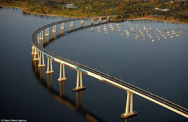 Jassen Todorov cũng từng gửi ảnh cho National Geographic. Đây là cầu Coronado ở San Deigo (Mỹ), được hoàn thành năm 1969. Cầu Cổng Vàng, cầu Aurora ở Seattle và cầu Coronado được coi là ba cây cầu có số người tự tử lớn nhất nước Mỹ.