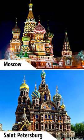 Các mái vòm của Nhà thờ St. Basil ở Moscow là điểm thu hút hàng đầu của Nga. Nhưng ít ai để ý rằng ở Saint Petersburg cũng có một nhà thờ đẹp không kém với lối kiến ​​trúc giống nhà thờ Saint Basil.