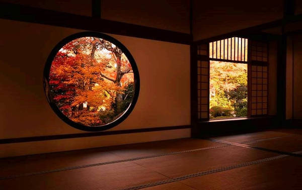 Chùa Jisso-in: Lá đỏ in bóng lên nền nhà sơn mài của chùa tạo nên vẻ đẹp huyền bí, du khách không thể trải nghiệm ở bất cứ nơi nào khác. Nếu bạn đến đúng ngày nắng đẹp, khung cảnh xung quanh càng ấn tượng. Ảnh: allabout-japan.
