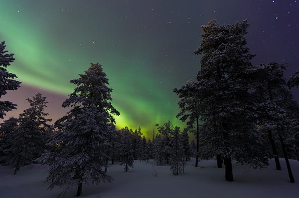 Khung cảnh Bắc cực quang ở Rovaniemi