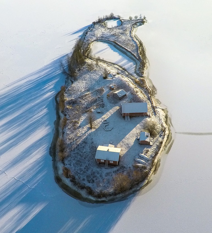 Đảo Kotisaari trong mùa đông - Ảnh: Jani Ylinampa