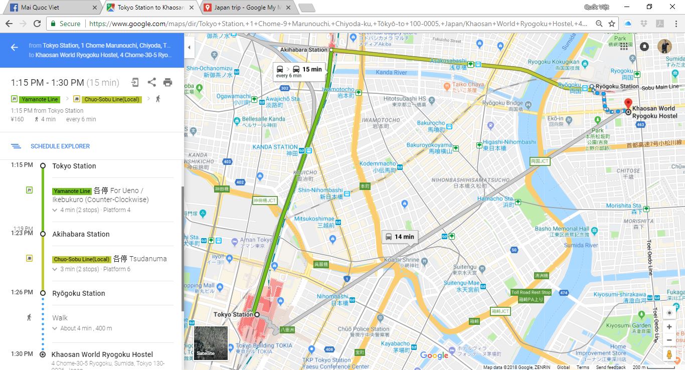 Hình ảnh minh họa cách tìm phương tiện công cộng bằng google maps