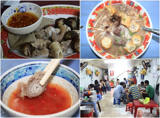 Cháo lòng - đường Phan Đăng Lưu, quận Phú Nhuận (13h30 - 3h) Mở cửa từ trưa nhưng càng về đêm, quán càng đông khách, đặc biệt là tầm 1-2h sáng. Cháo nấu theo kiểu miền Nam, so với các quán khác thì cũng không có gì đặc biệt, chủ yếu được lòng khách quen, giá cả lại bình dân, chỉ tầm 15.000 đồng một tô. Bạn có thể gọi thêm đĩa lòng có cuống họng dai sần sật, vài miếng phèo béo ngậy hay gan thơm chấm với nước mắm ngọt pha sẵn, thêm vài miếng gừng làm ấm bụng vào buổi đêm se lạnh. Cháo lòng - đường Phan Đăng Lưu, quận Phú Nhuận (13h30 - 3h) Mở cửa từ trưa nhưng càng về đêm, quán càng đông khách, đặc biệt là tầm 1-2h sáng. Cháo nấu theo kiểu miền Nam, so với các quán khác thì cũng không có gì đặc biệt, chủ yếu được lòng khách quen, giá cả lại bình dân, chỉ tầm 15.000 đồng một tô. Bạn có thể gọi thêm đĩa lòng có cuống họng dai sần sật, vài miếng phèo béo ngậy hay gan thơm chấm với nước mắm ngọt pha sẵn, thêm vài miếng gừng làm ấm bụng vào buổi đêm se lạnh.