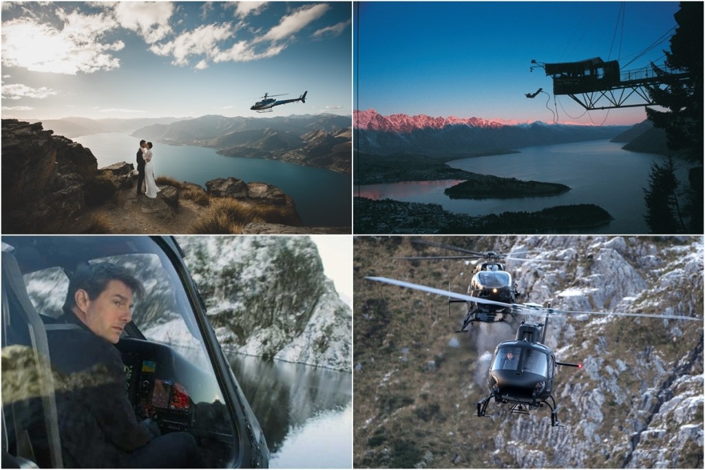 Phần lớn các cảnh quay trực thăng thực hiện ở Queenstown - thị trấn nghỉ dưỡng của New Zealand. Nhà quay phim Hardy chia sẻ rằng anh không thể kìm nén được sự phấn khích khi chia sẻ về địa điểm này, nơi có số lượng trực thăng chia theo đầu người nhiều nhất thế giới. Cảnh núi non thơ mộng biến Queenstown trở thành điểm chụp ảnh cưới được ưa chuộng nhất New Zealand. Bên cạnh đó, các trò cảm giác mạnh, mang tính phiêu lưu khá hút khách như nhảy bungee, trực thăng vòng trên đỉnh núi, trượt tuyết vào mùa đông... Đây cũng là phim trường Lord of the Rings của đạo diễn Peter Jackson.
