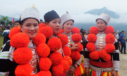Những cô gái dân tộc Dao ở Bắc Mê.