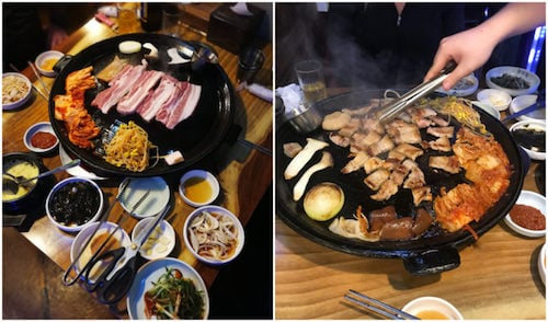 Tiệc nướng BBQ thịt heo đen tại Hàn Quốc. Ảnh: Pinterest.