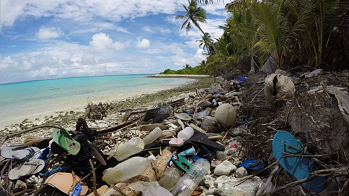 Những bãi biển xa xôi nhất của Cocos cũng ngập rác, ngay cả bên dưới bờ cát cũng có rất nhiều rác. Ảnh: Silke Stuckenbrock.