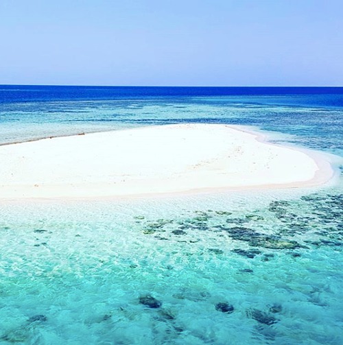 Nước biển ở Arab Saudi rất trong và sạch. Đây là một trong những điều khiến Alexis thích thú. Ảnh: Instagram.