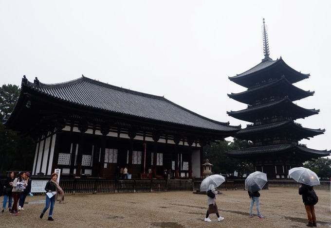 Du khách không cần trả phí khi vào công viên, nhưng tại các ngôi đền, chùa thì phải mua vé với giá khoảng 500 yên/người (khoảng 110.000 đồng). Trong đó, quần thể chùa Kofuku-ji, một trong bảy ngôi chùa lớn nhất Nara, thu hút đông du khách. Bên cạnh chính điện là bảo tháp cao hơn 50 m.