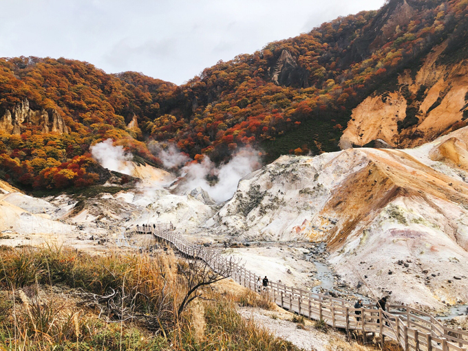 Để miêu tả Jigokudani, người dân trong vùng chỉ cần nói một câu “Đó là khởi nguồn của Noboribetsu Onsen”. Thung lũng này trải rộng trên diện tích 11ha gồm nhiều mạch nước nóng cung cấp cho cả vùng.