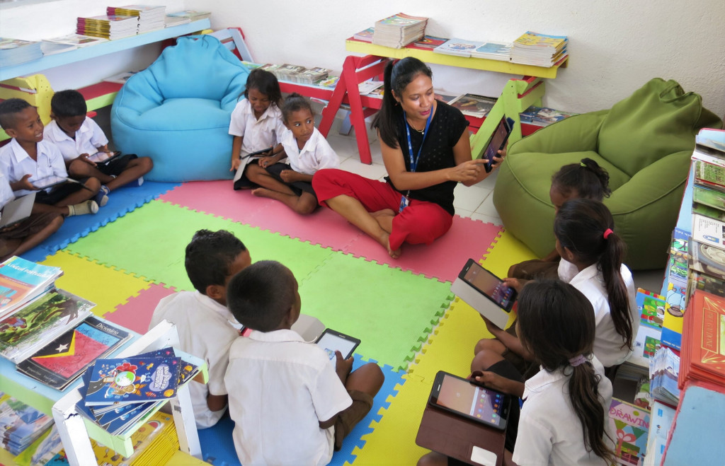 Học sinh Timor Leste học 4 thứ tiếng. Ảnh: UNICEF connect