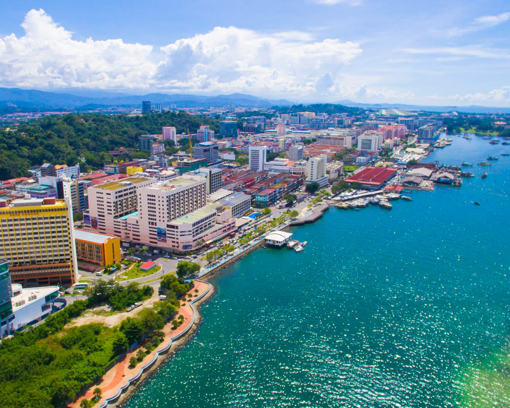 Thủ đô Kota Kinabalu của bang Sabah. Ảnh: borneotalk.