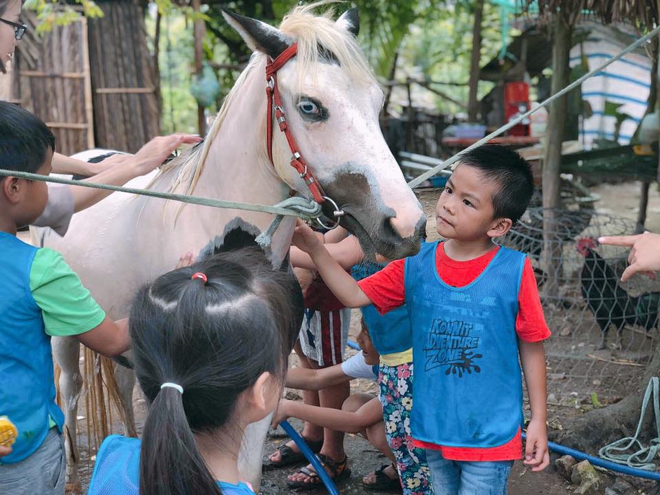 Khóa đào tạo cưỡi ngựa cho trẻ em ở Saigon Farm Horse có giá 4 triệu đồng 10 buổi, cưỡi ngựa căn bản cho người lớn 5 triệu đồng 10 buổi. Ảnh: Fb Saigon Farm 