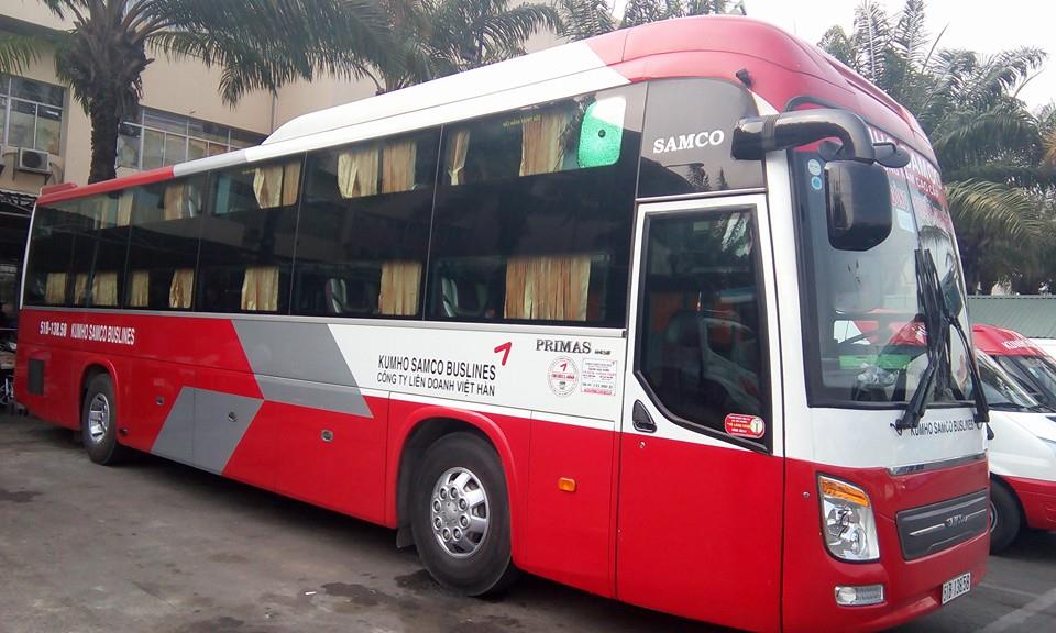 Xe bus giường nằm Kumho Samco. Ảnh: kumhosamco.