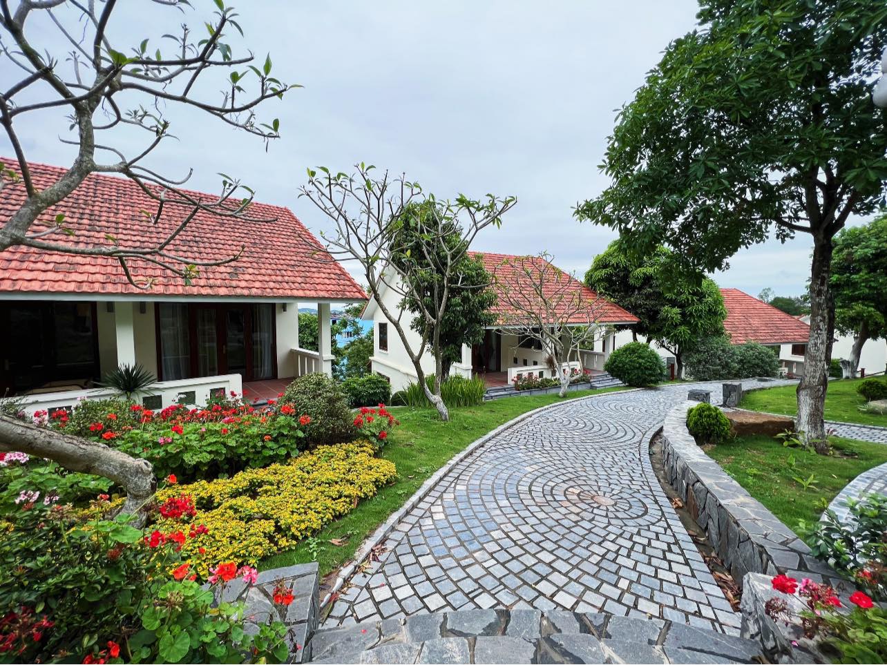 Một góc vườn nhỏ bên cạnh những căn duplex trong resort. Ảnh: Fb Senna Wellness Retreat.