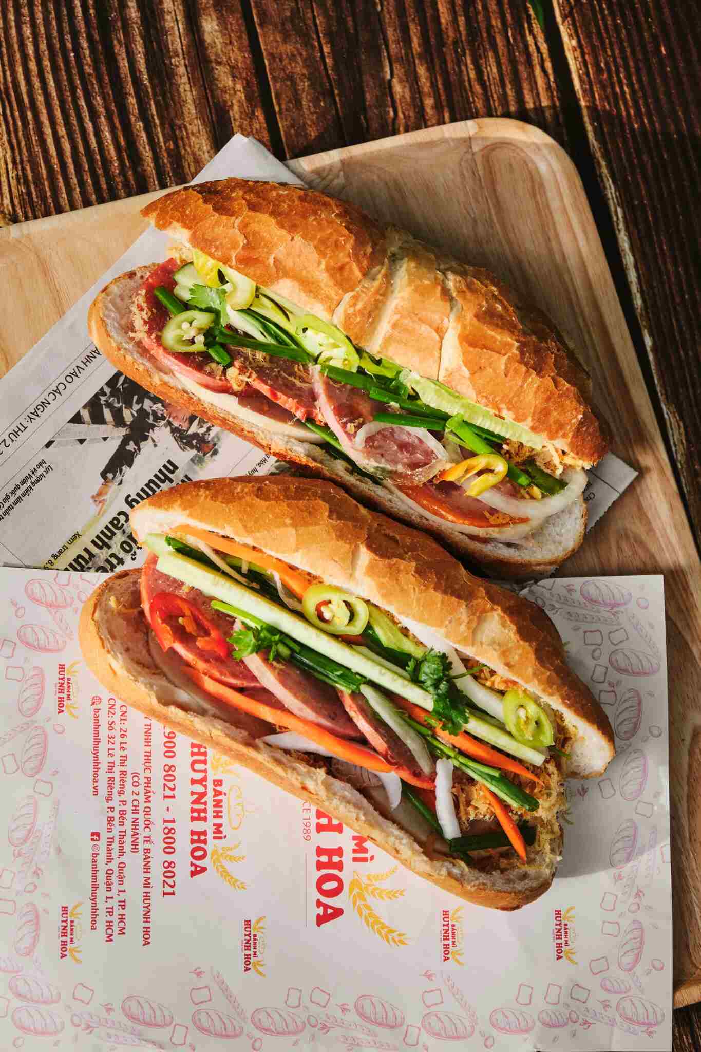 Một ổ bánh mì đặc trưng Sài Gòn. Ảnh: Banh mi Huynh Hoa