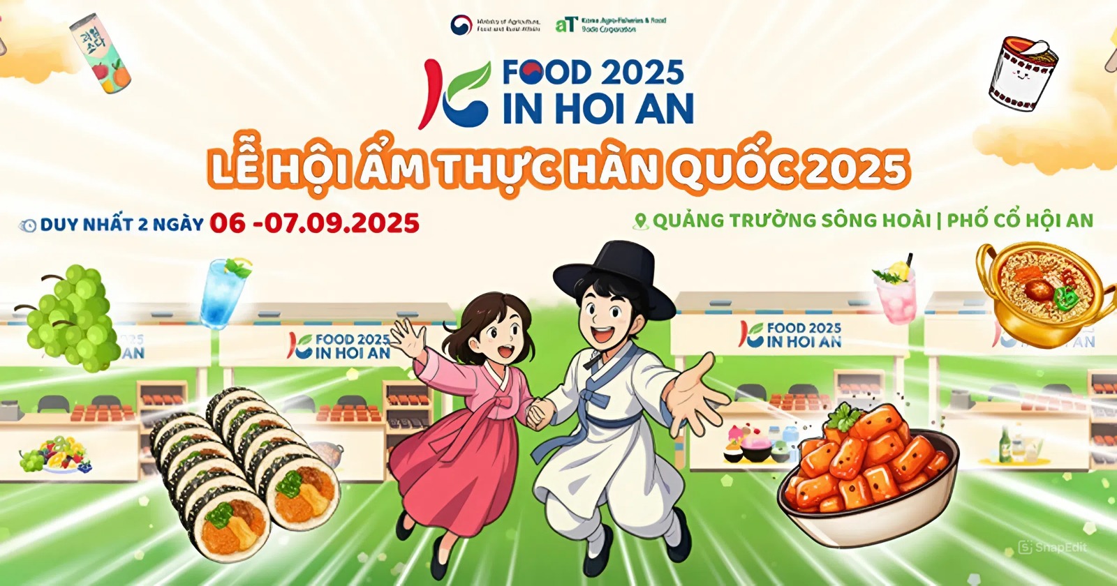 Tận hưởng Lễ hội Văn hóa Ẩm thực Hàn Quốc 2025 giữa lòng phố cổ Hội An