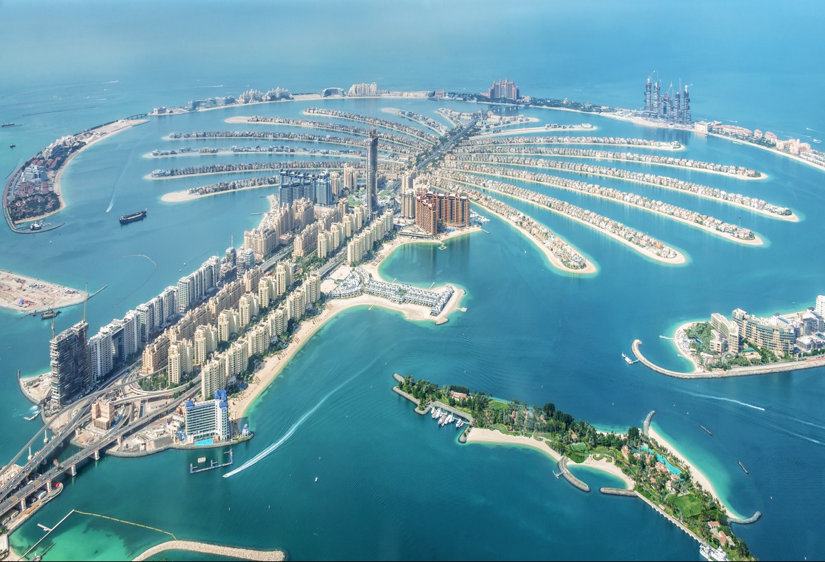 Toàn cảnh quần đảo Palm Jumeirah nhìn từ trên cao