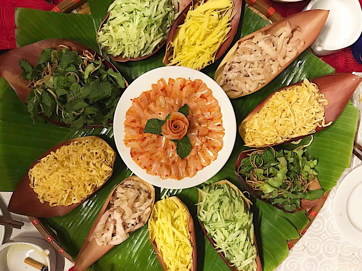 Các thành phần nguyên liệu của món lẩu thả Mũi Né