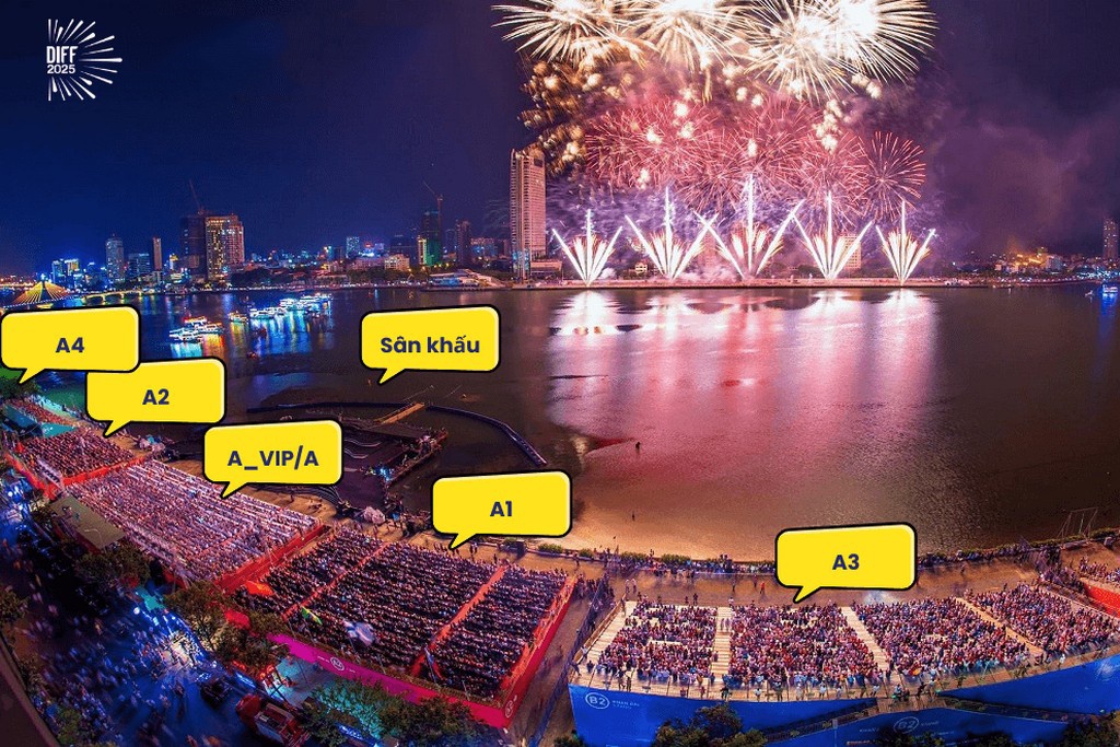 Sơ đồ toàn cảnh lễ hội pháo hoa Đà Nẵng