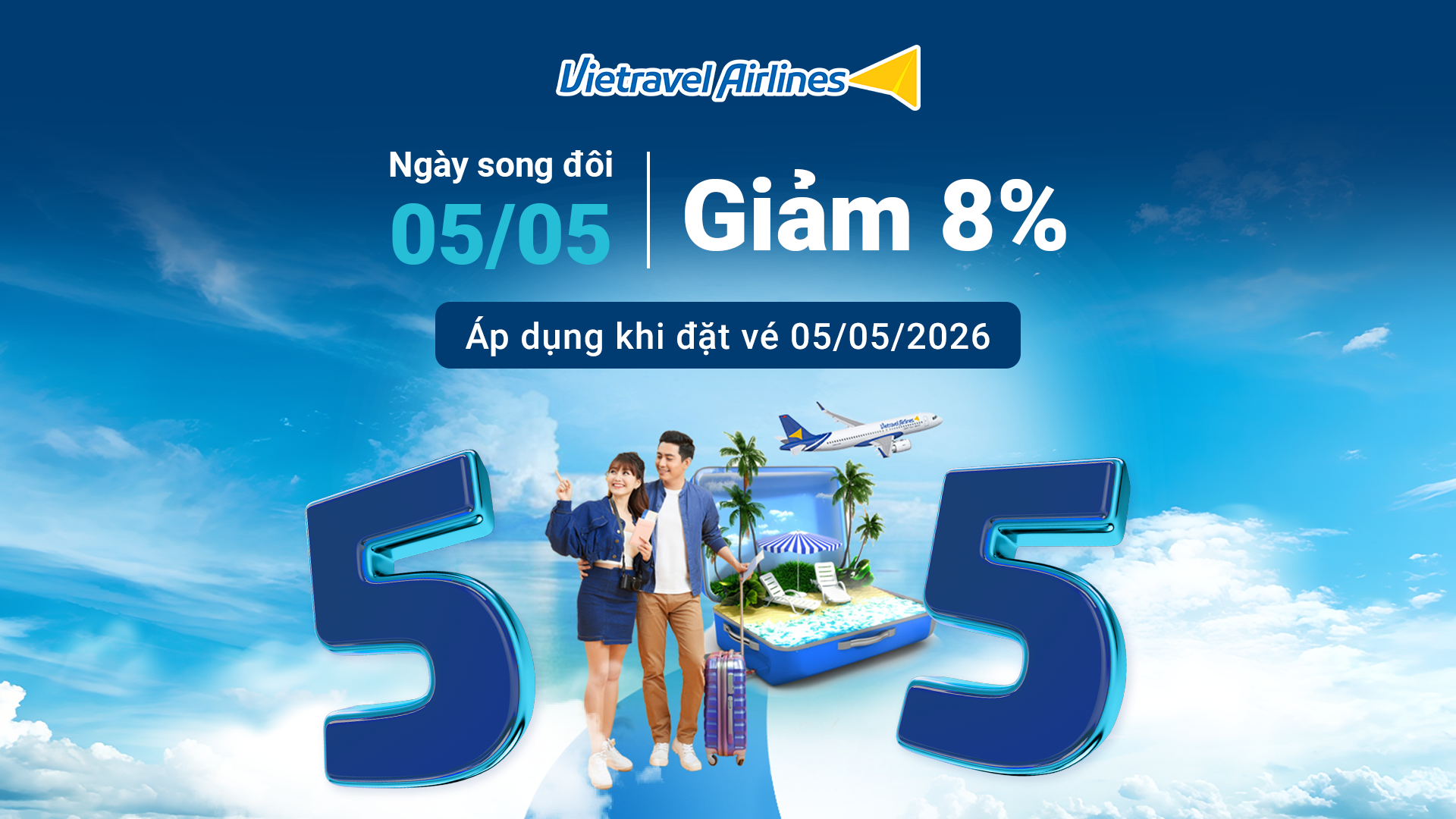 Vietravel Airlines ưu đãi ngày đôi