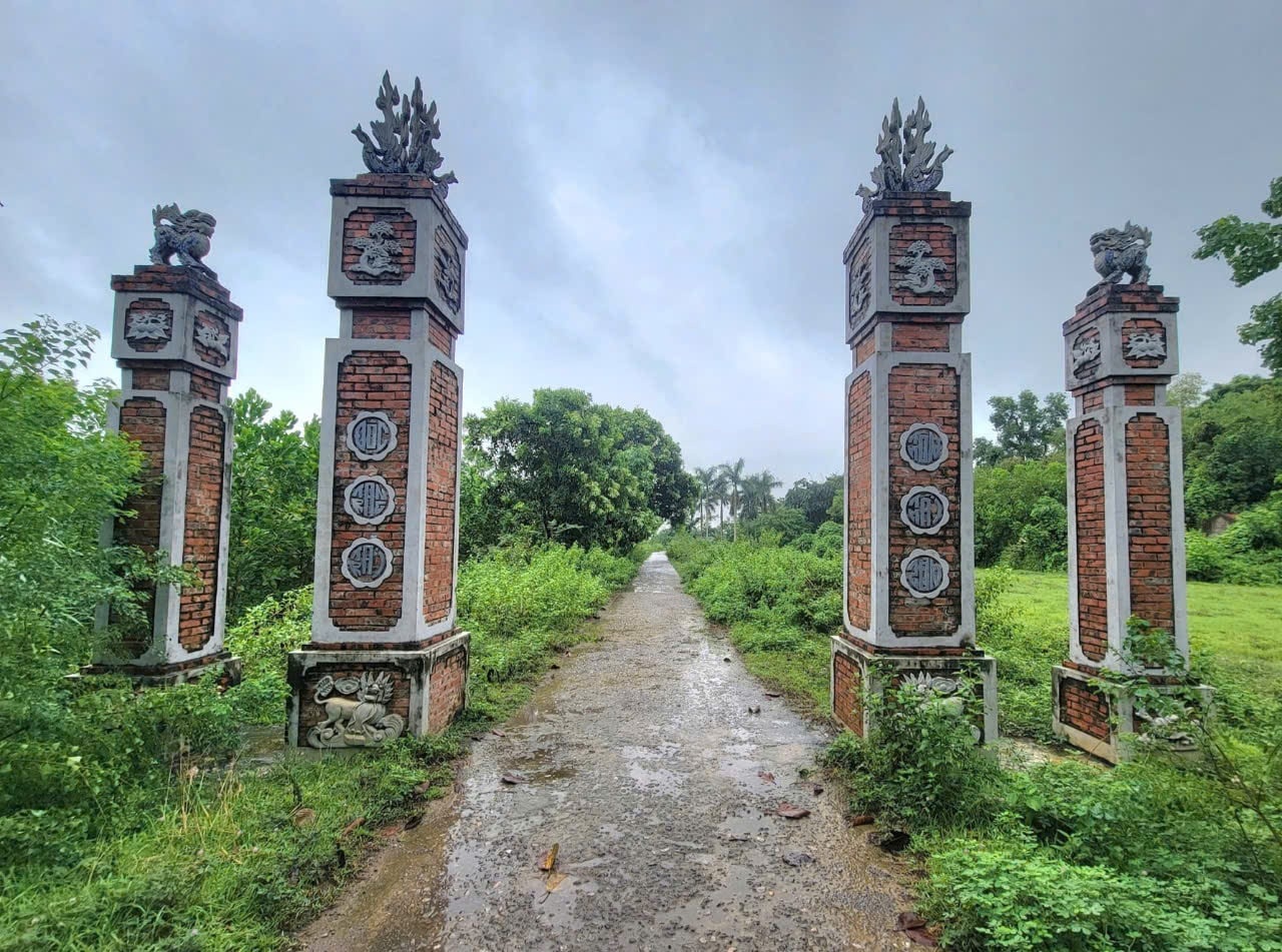 Cảnh quan thiên nhiên xanh mát quanh đền